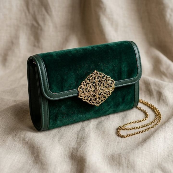 Clutch Aurora Esmeralda - Rosana Reis Ateliê